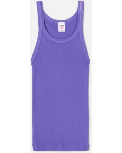 RE/DONE Ribbed Tank Top - Purple
