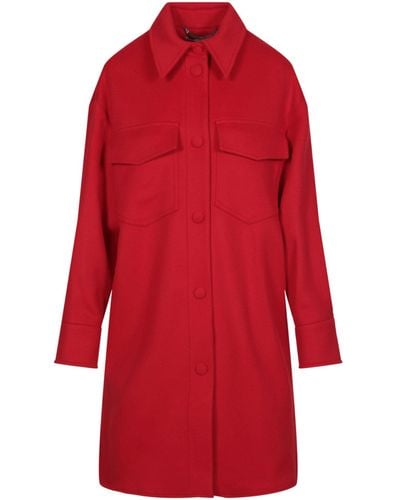 Stella McCartney Kerry Button-up Wool Coat - Red