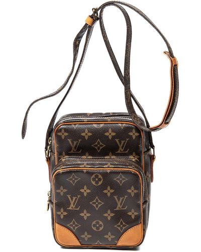 Louis Vuitton Iena Shoulder Bag PM Brown Leather