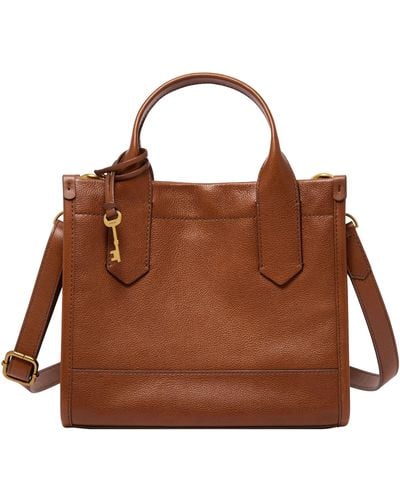 Fossil Kyler Leather Satchel - Brown