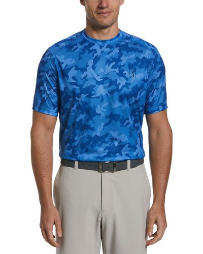 PGA TOUR Crewneck Short Sleeve Shirts & Tops - Gray