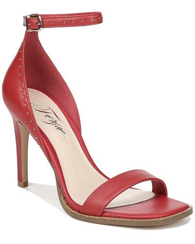 Fergie Leather Stiletto Ankle Strap - Pink