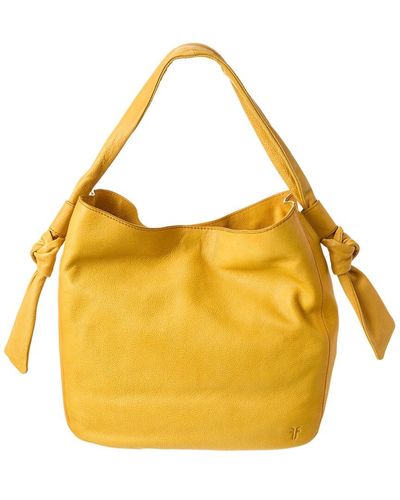 Frye Nora Knotted Leather Hobo Bag - Yellow