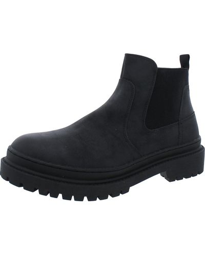Madden Kresto Faux Leather Ankle Chelsea Boots - Black