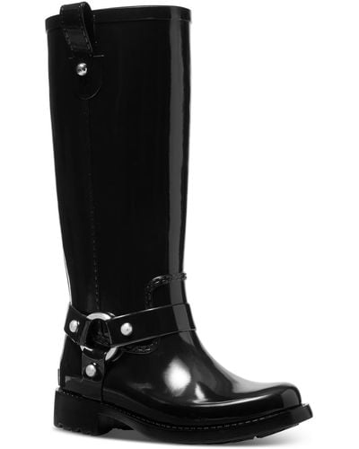 MICHAEL Michael Kors Patent Studded Knee-high Boots - Black