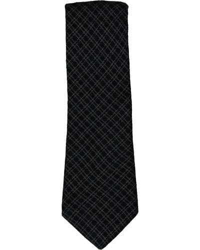 John Varvatos Linen Blend Business Neck Tie - Black