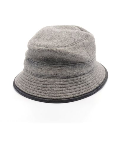 Hermès Motsch Hat Wool Leather - Gray