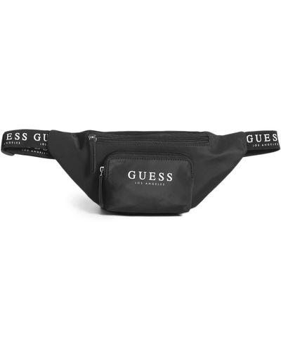 Guess Factory Logo Tape Fanny Pack - Black