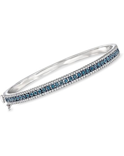 Terry Men's Bracelet with Round Blue Diamond | 7.14 carats Round Blue  Diamond Men's Bracelet in 14k White Gold | Diamondere