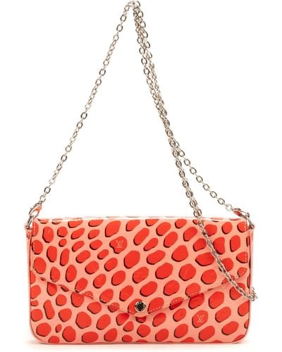 Louis Vuitton Limited Edition Jungle Dots Pochette Felicie - Red