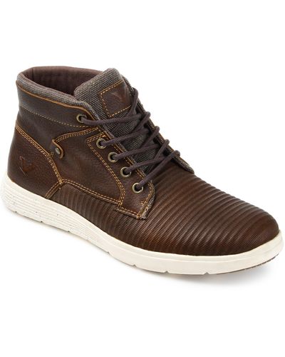 Territory Magnus Casual Leather Sneaker Boot - Brown