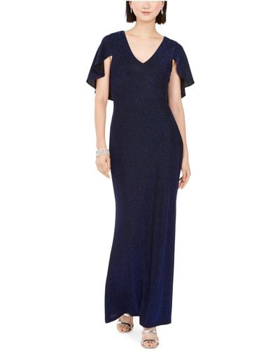 Jessica Howard Glitter Long Evening Dress - Blue