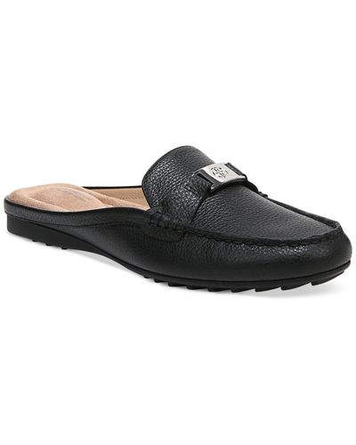Giani Bernini Dejaa Leather Slide Loafers - Black