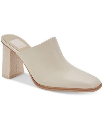 Dolce Vita Slip On Leather Heels - White