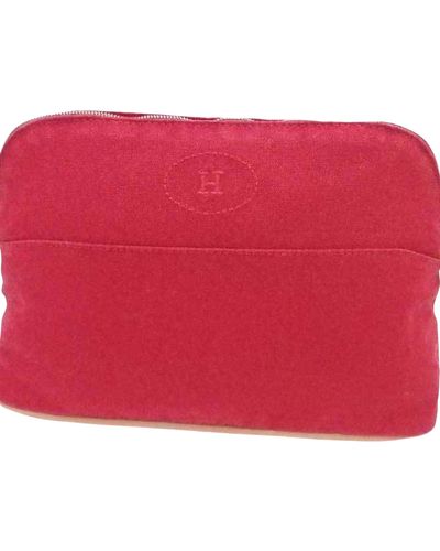 Hermès Bolide Cotton Clutch Bag (pre-owned) - Red