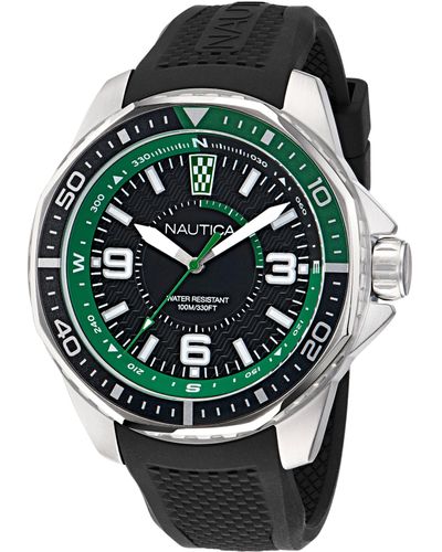 Nautica Koh May Bay 3-hand Silicone Watch - Green