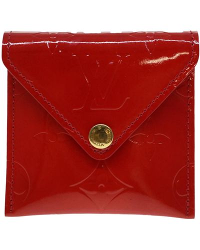 Louis Vuitton Coin Purse Patent Leather Wallet (pre-owned) - Red
