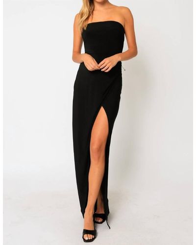 Olivaceous Strapless Maxi Dress - Black