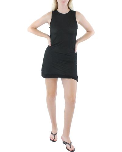 Rag & Bone Sheer Above Knee T-shirt Dress - Black