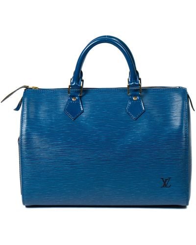 Pre-Owned Louis Vuitton Cabas Voyage Damier Blue Cobalt 