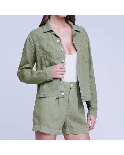 L'Agence Celine Linen Jacket - Green