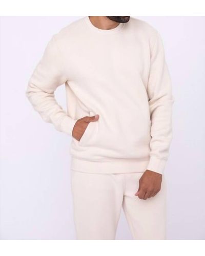 Mono B Fleece-lined Sweatshirt With Zip Pockets - Pink