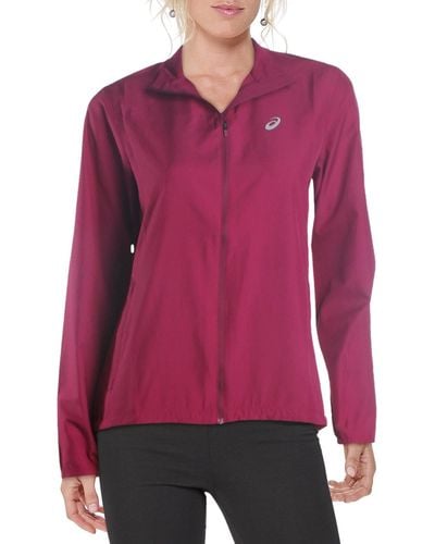 Asics Fitness Workout Athletic Jacket - Red