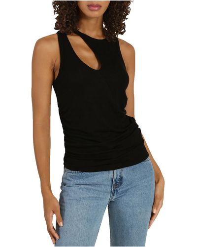 n:PHILANTHROPY Marlin Cut Out Rouched Tank Top - Black