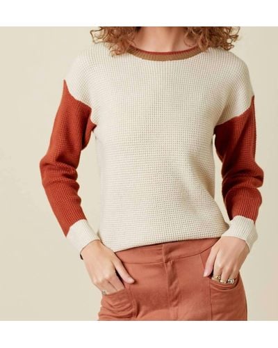 Mystree Darcy Thermal Sweater - Red