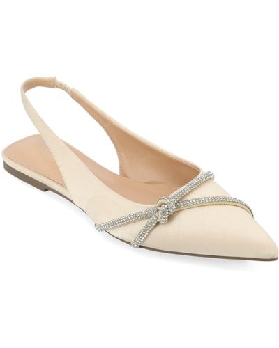 Journee Collection Rebbel Flats - White