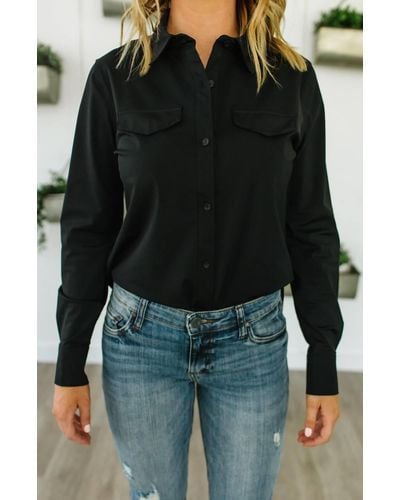 Lyssé Brinkley Button Down Shirt - Black