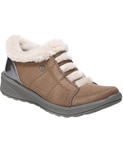 Bzees Golden Faux Fur Lined Fashion Sneakers - Brown