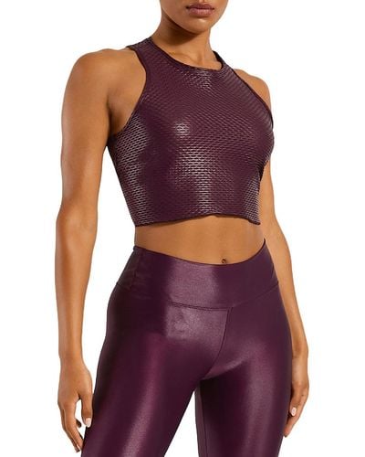 Koral Workout Activewear Crop Top - Purple