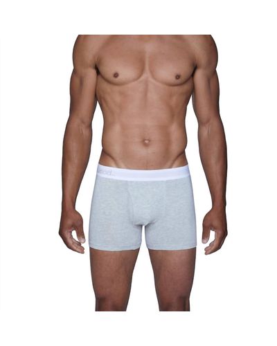 Wood Boxer Brief With Fly - Blue