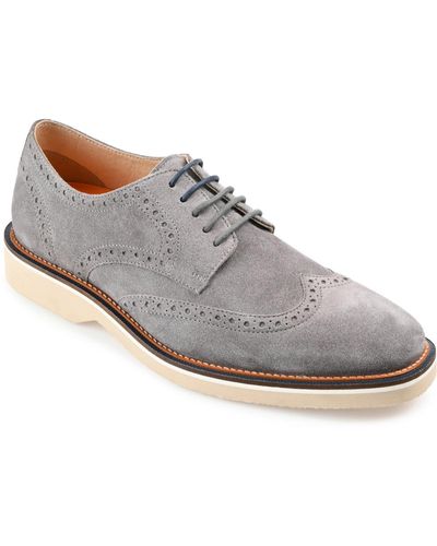 Thomas & Vine Chadwick Suede Lace-up Oxfords - White