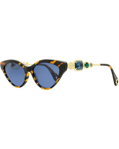 Lanvin Crystal Sunglasses Lnv631sr 236 Tiger Stripe 56mm - Black