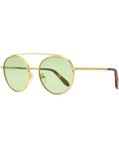 Victoria Beckham Oval Sunglasses Vbs137 Gold/brown 54mm - Multicolor