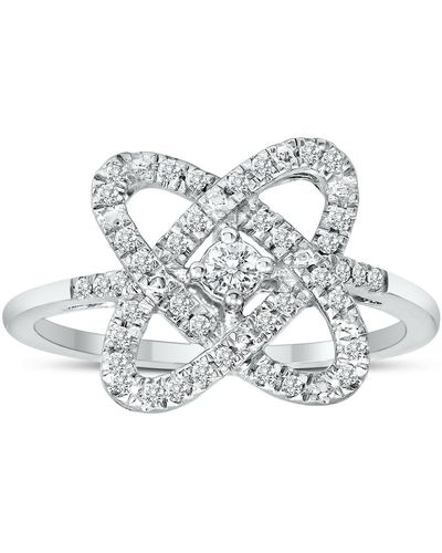 Monary 1/4 Carat Tw Infinity Heart Diamond Ring - Metallic
