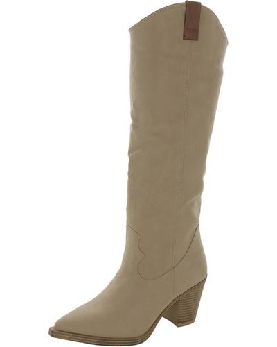 MIA Archer Sc Brubna Faux Leather Tall Knee-high Boots - Natural