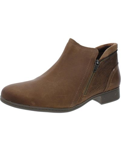 Cobb Hill Leather Booties - Brown