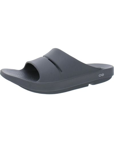 OOFOS Textured Sport Slide Sandals - Purple