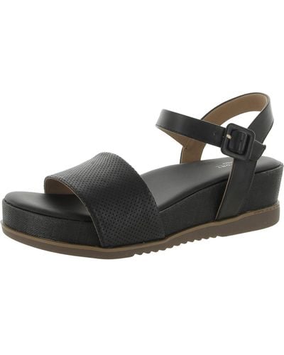 Rockport Delanie 2 Pc Sandal Leather Adjustable Slingback Sandals - Black