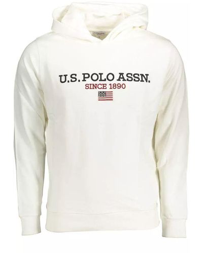 U.S. POLO ASSN. U. S. Polo Assn. Contrast Logo Hooded Sweater - Natural