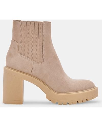 Dolce Vita Caster H2o Booties Dune Suede - Brown