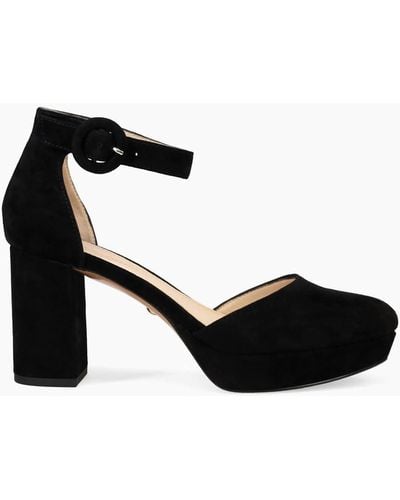 Pelle Moda Lenor Elegant Ankle-strap Heels - Black