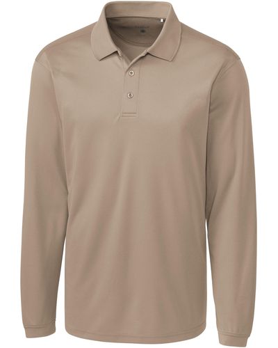 Clique L/s Ice Pique Polo Shirt - Brown