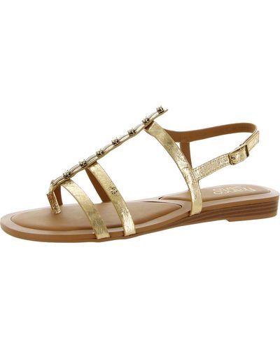 Franco Sarto Greca Faux Leather Strappy Slingback Sandals - White