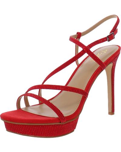 Thalia Sodi Sunnie Embellished Stiletto Platform Heels - Pink