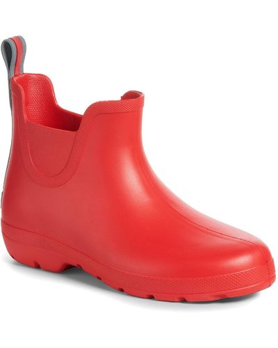 Totes Chelsea Slip On Ankle Booties - Red