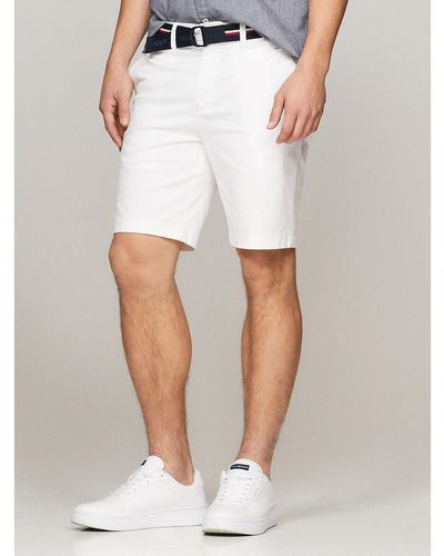 Tommy Hilfiger Belted Twill 9" Club Short - White